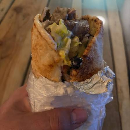 Donair wrapped in foil, from the supplied reference photo