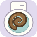 Toilet containing a brown poop swirl